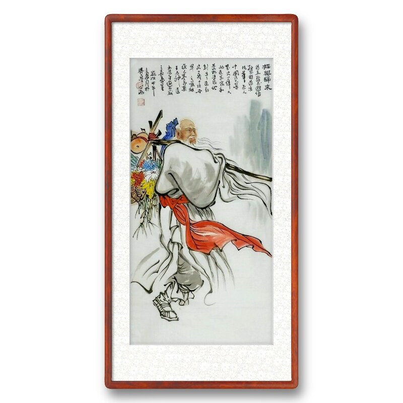 纯手绘国画装饰画孙思邈茶圣陆羽