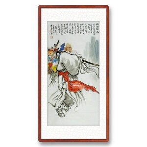 纯手绘国画装饰画孙思邈茶圣陆羽