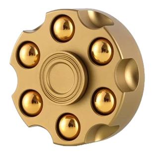 金属左轮指尖陀螺子弹黄铜成人减压神器儿童玩具手指陀螺可拆edc