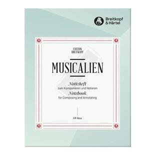 乐谱周边 五线小谱本 记谱记事两用 16张32页 105*148mm 大熊原版 Breitkopf Merchandising Musicalien EB8934