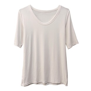 咖色V领正肩短袖t恤女装2026春夏新款高级感薄款宽松显瘦棕色上衣