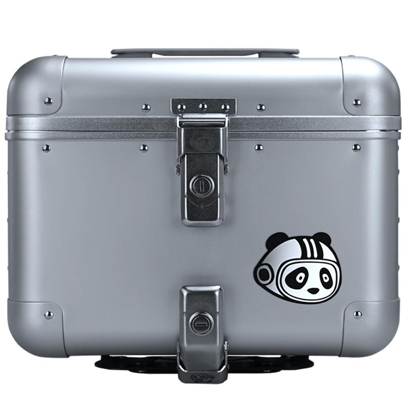 摩托车后尾箱电瓶车铝合金后备箱铝箱踏板车摩旅固定快拆轻量化