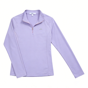 回力半拉链速干衣长袖t恤女士春季新款户外登山内搭跑步运动上衣