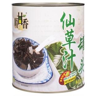 广村浓缩烧仙草汁2.8kg罐头配淀粉饮品奶茶店简易煮制仙草冻小料
