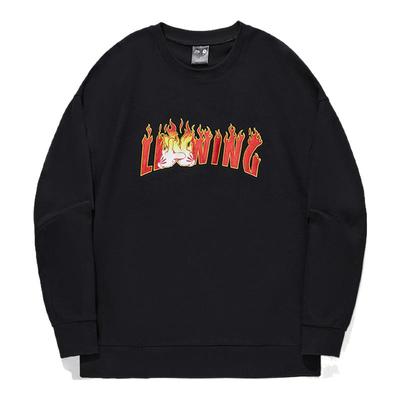 中国李宁系列男女款套头无帽卫衣秋季新款圆领运动服AWDT727-B品