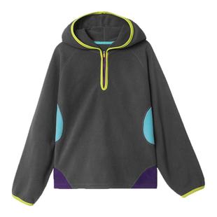 咕噜日记童装儿童半拉链摇粒绒卫衣2026春秋女童连帽绒衫男童上衣