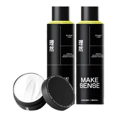 理然定型喷雾速干发胶发型自然持久免洗控油干发蓬松发泥男士造型