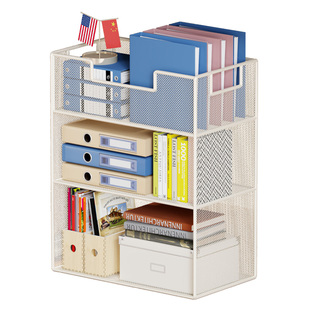 文件架书立办公室多层立式档案资料架子办公桌落地可移动分层多功能a3纸文件架办公用品大全收纳神器