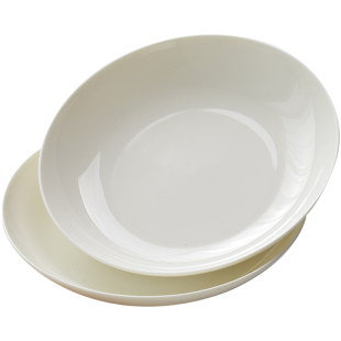 盘子菜盘家用2025新款纯白骨瓷餐具炒菜深盘白色陶瓷盘子碟子餐盘