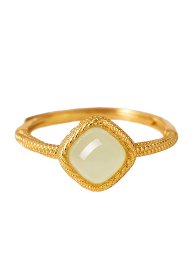 【方心戒】和田玉方糖戒指