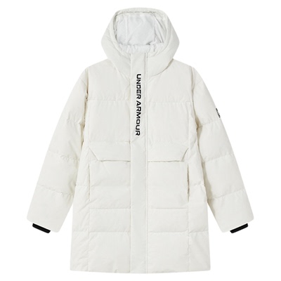 安德玛童装秋冬大童连帽羽绒服