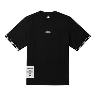 Kappa卡帕短袖男女春新款字母印花运动T恤休闲上衣K0CX2TD18D