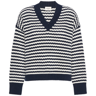 【秋冬新降】Weekend MaxMara 26女装羊毛V领条纹毛衣5366206206