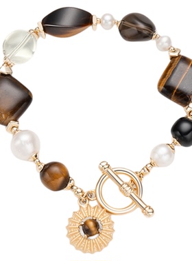 lostinecho水晶玛瑙珍珠手链