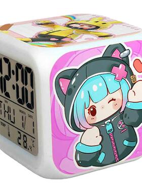 闹铃创意静音房间卡通定制小夜灯