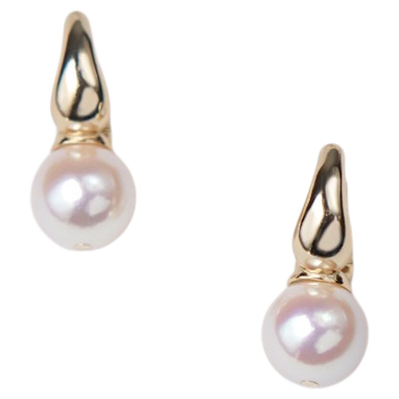 KcolaPearl『珍雅』日本akoya阿古屋海水珍珠耳环耳扣纯银镀18k金