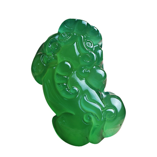 五行属木饰品天然绿玉髓财源貔貅吊坠缺木补木青龙甲木风雷益挂件