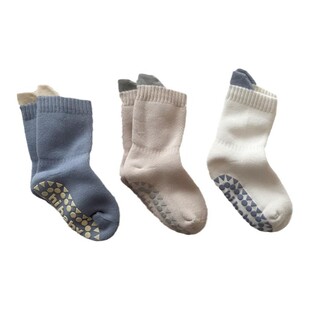 宝宝地板袜松口无骨加厚保暖柔软室内防滑男女童婴儿学步中筒棉袜