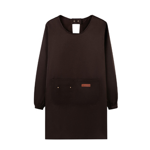 长袖防水罩衣定制上班专用餐饮厨房工作服反穿衣外穿带袖家用围裙