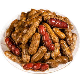 卤汁水煮花生五香辣味带壳湿非晒干花生米零食小吃下酒菜商用批发
