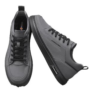 康龙男鞋2025百搭板鞋男真皮透气运动鞋平底鞋子男士休闲百搭潮鞋