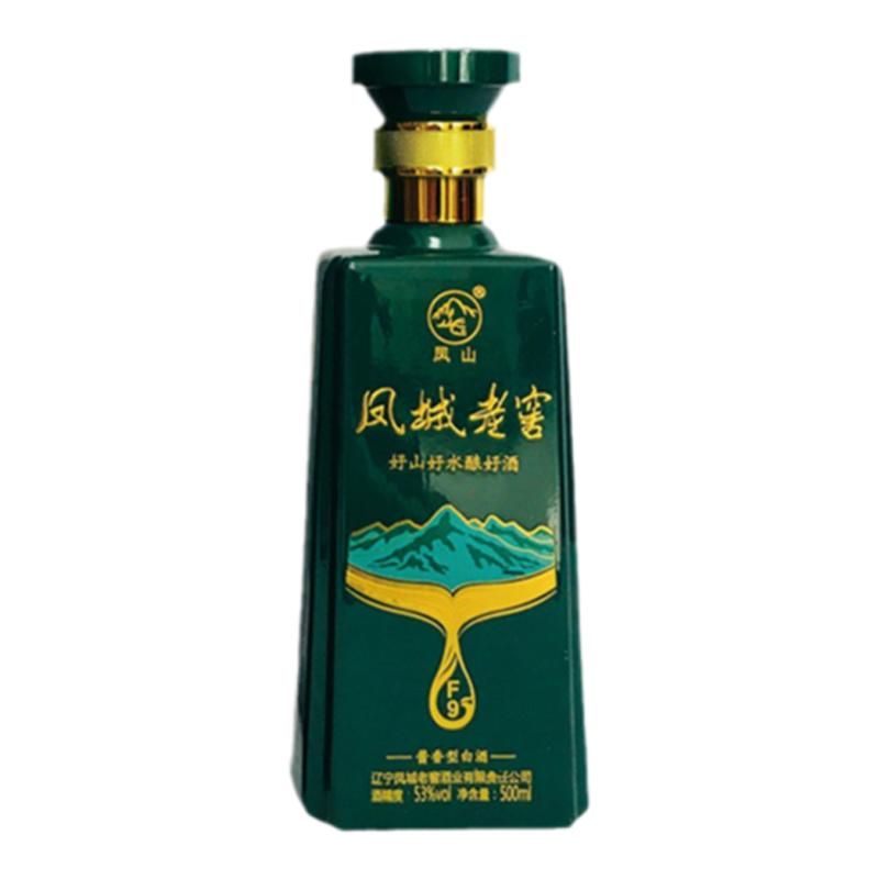 凤城老窖凤F9辽宁白酒 酱香型53度500ml纯粮食礼盒装原浆白酒老窖