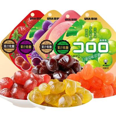 悠哈果汁软糖52g*6包网红零食