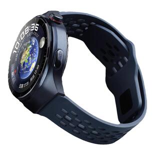 适用华为watch4pro蔚蓝地球透气氟橡胶watch5表带GT4手表GT5pro智能运动6pro新new男士GT3高级感gt2pro腕带