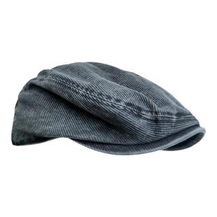 西里布复古灰蓝色水洗报童帽前进帽休闲百搭贝雷帽鸭舌帽画家帽