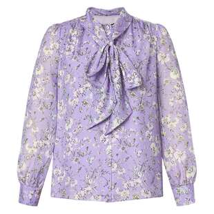 【100桑蚕丝】La Koradior拉珂蒂商场同款2025新款柔雅碎花小衫女