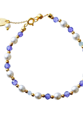 2025新款紫色曼陀罗珍珠串手链百搭时尚设计精致高级轻奢手链 A10