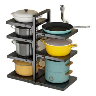 厨房置物架多层可调节多功能碗碟收纳架橱柜内分层下水槽收纳架