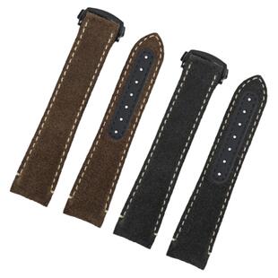 适配欧米茄超霸月之暗面311.92.44真皮手表带复古磨砂翻毛牛皮21m