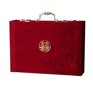 彩礼钱盒子聘礼盒提亲订婚礼金箱礼盒10万聘金结婚用品现金彩礼箱