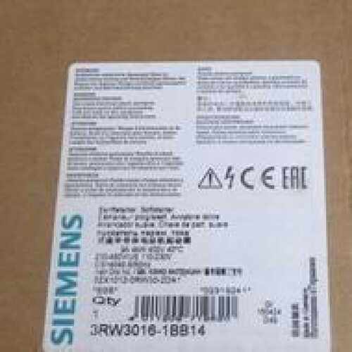 议价3RW3016-1BB14 西门子3RW30软启动器 9A 4kW 3RW3O16-1BB14