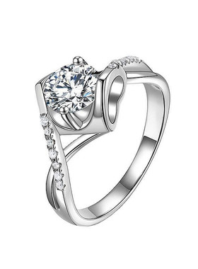 仿真莫桑石戒指女直播小众设计