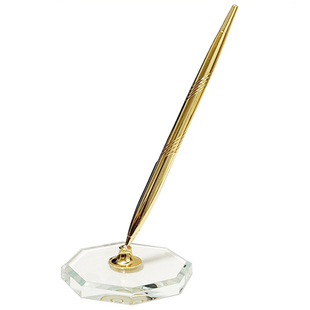 创意商务礼品笔婚礼水晶台式笔合同签约固定笔带底座会议签字台笔