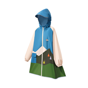 KK树儿童雨衣男童女孩上学专用宝宝雨披小学生带书包位轻薄透气