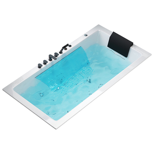 亚克力嵌入式浴缸家用日式深泡小户型双人恒温冲浪按摩大瀑布浴池