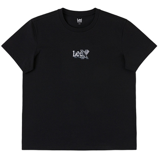 Lee26春夏新品标准版圆领3D图案Logo印花设计男轻薄短袖T恤潮流