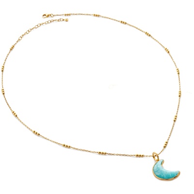 MonicaVinader新月宝石串珠项链