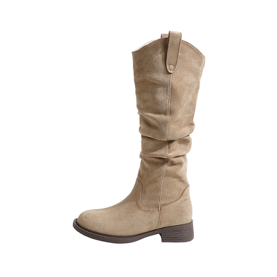 现货！！【免费试穿】牛皮长靴