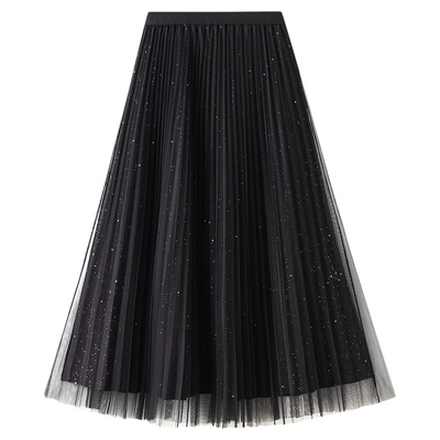 BenHou/本后9230百褶网纱裙