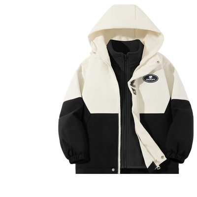 史努比男童加绒外套三合一冲锋衣