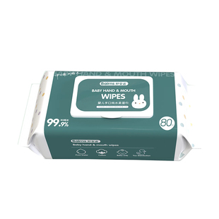邦安适婴儿手口柔湿巾宝宝新生婴儿手口屁屁80抽*5包大包装湿纸巾