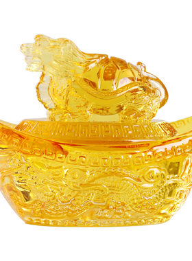 水晶龙龟镇宅如意送礼可打开元宝