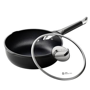 SOWE素味钛钻无涂层平底锅不粘锅牛排家用电磁炉煤气灶专用炒菜锅