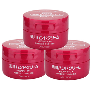 资生堂护手霜美润红罐秋冬防干裂补水滋润日本尿素乳男女100g*3罐