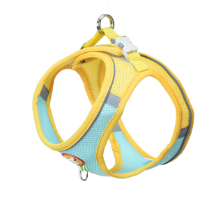 夏季背心式狗狗牵引绳小型犬泰迪比熊博美幼犬不勒脖遛狗绳胸背带