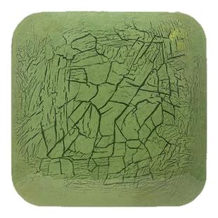 青纹密语客厅餐边柜玄关卧室现代装饰木雕手绘树脂裂纹实物装置画